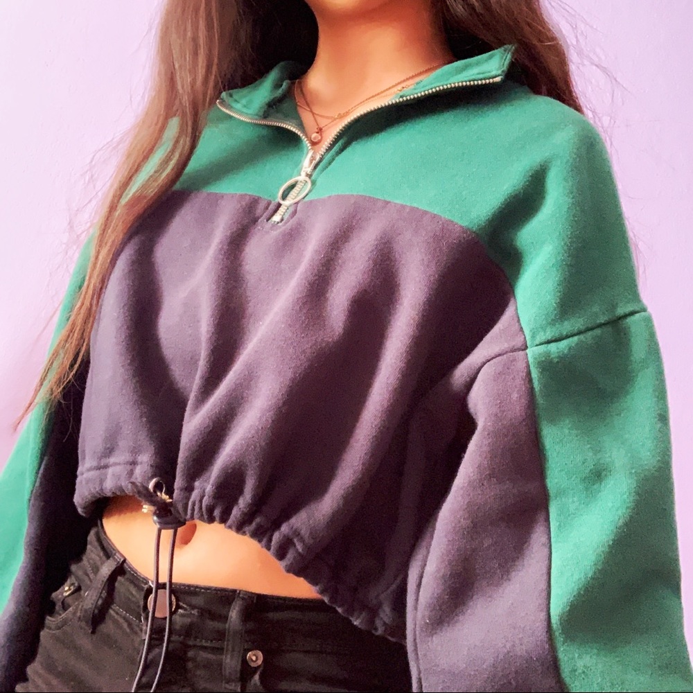 Forever 21 Green & Blue Sweater